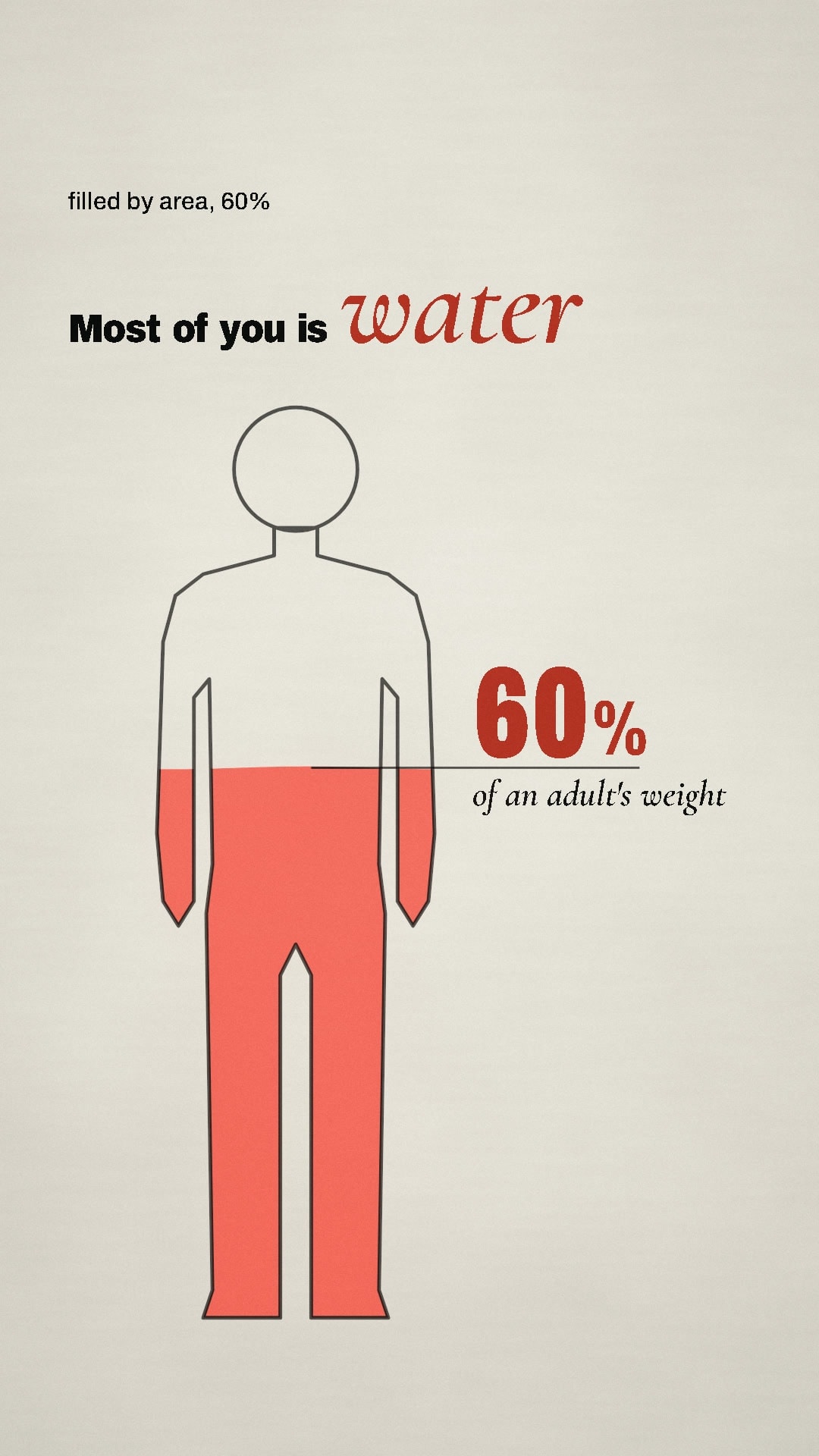 Most of you is water